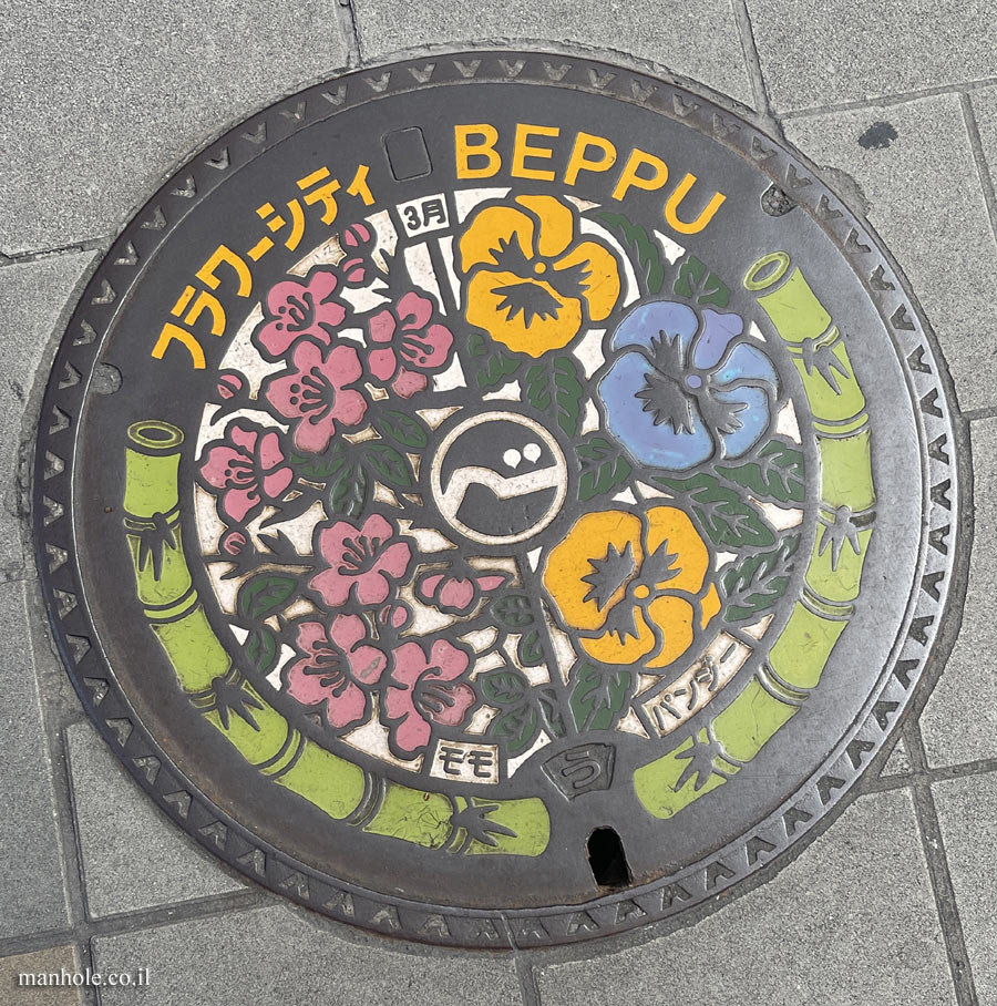 Beppu - Drainage - Flower City Caps Series - peach and pansy