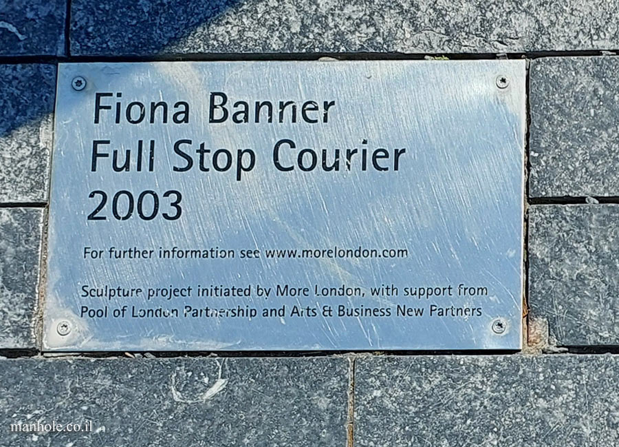 London - "Full Stop Courier" outdoor sculpture by Fiona Banner