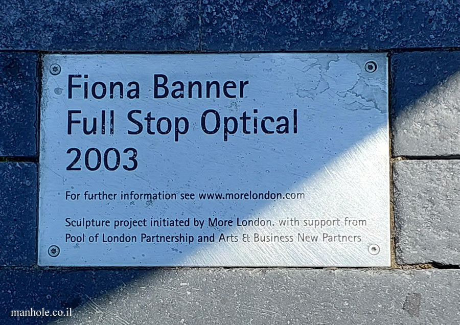 London - "Full Stop Optical" outdoor sculpture by Fiona Banner