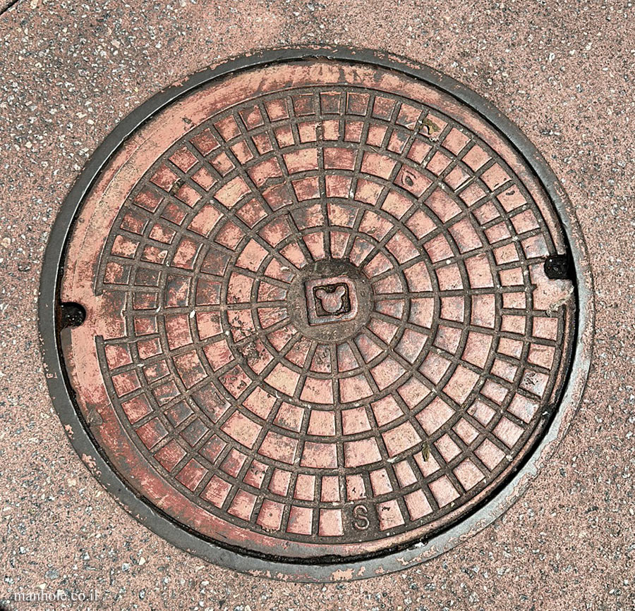 Bay Lake - Epcot - a manhole cover with a figure of Mickey Mouse in the center