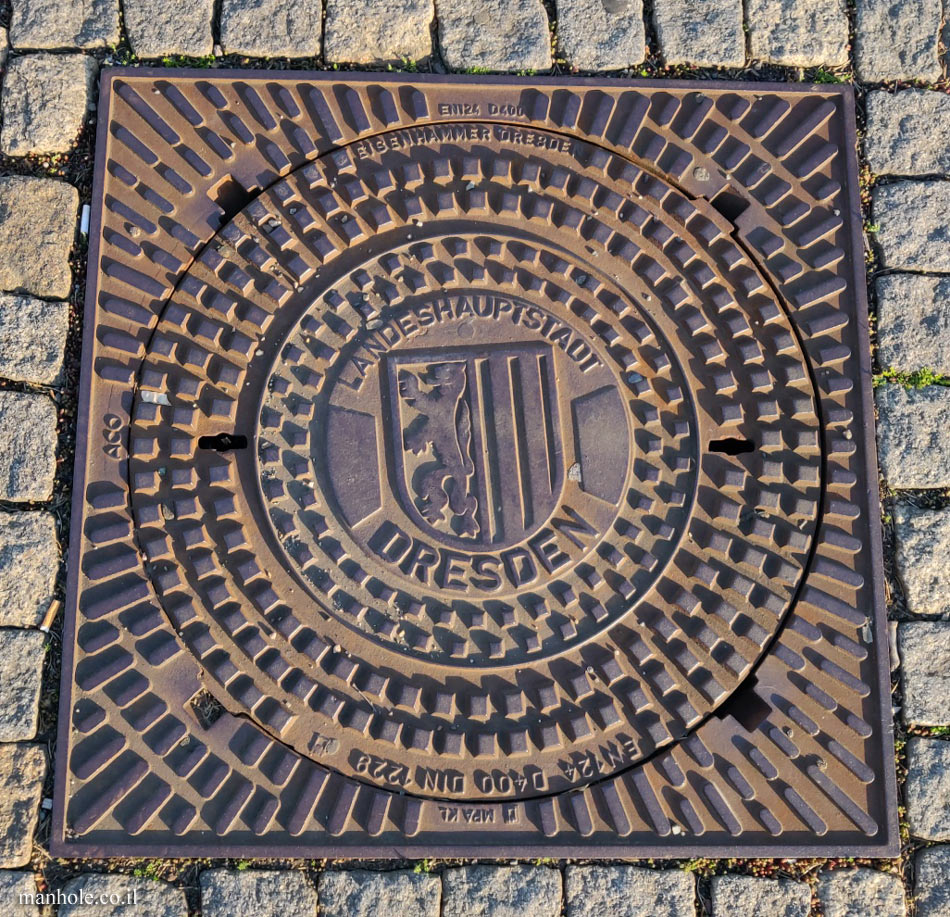 Dresden - a cover with the symbol of the city of Dresden