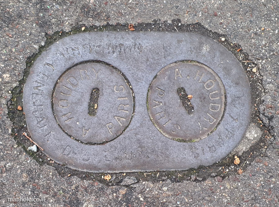 Paris - Elliptical lid with two round lids inside - A. HOUDRY