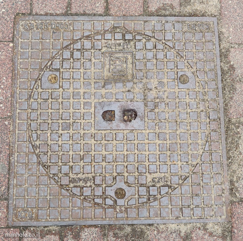 Pruszków - Cover with a background of squares