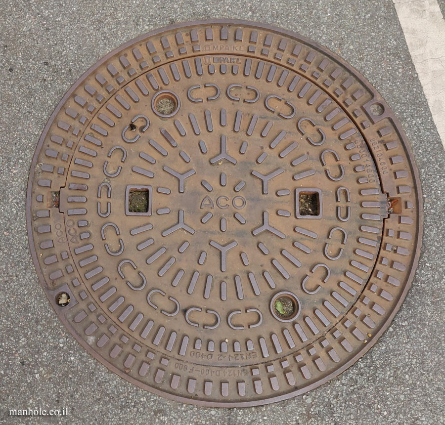 Billund - a cover with a background with lines radiating from a common center