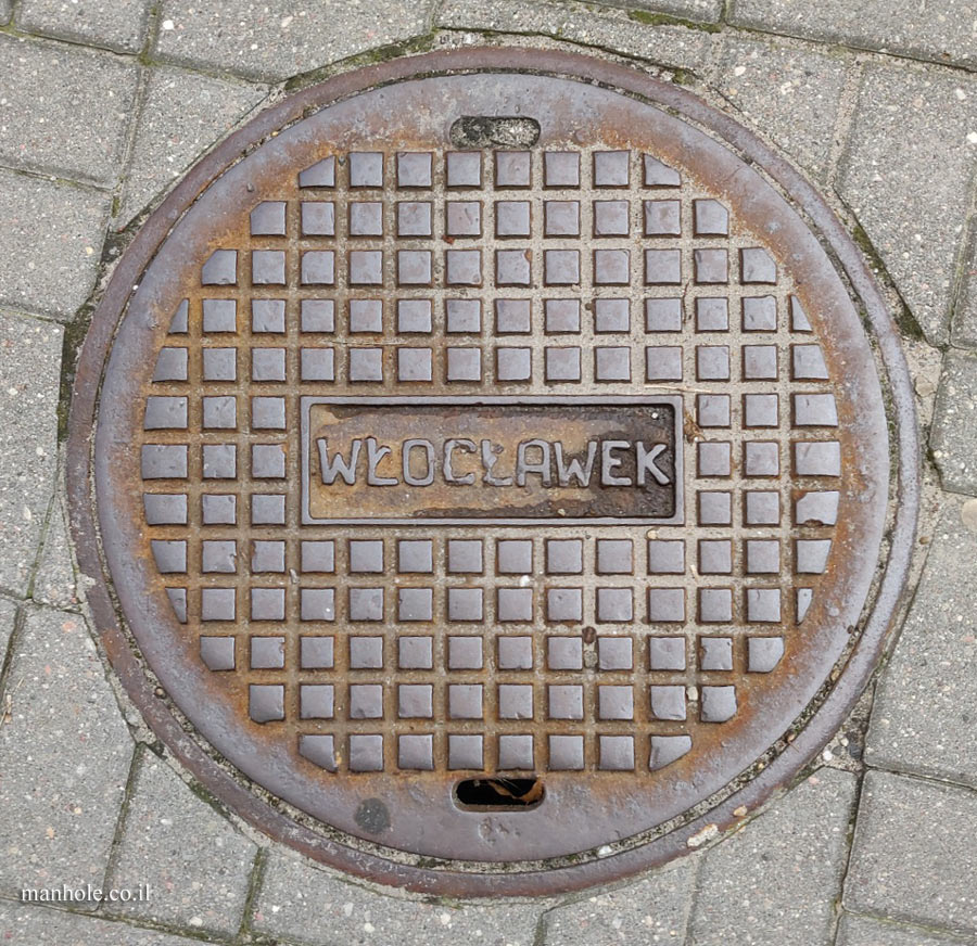 Włocławek - A lid with the name of the city on it