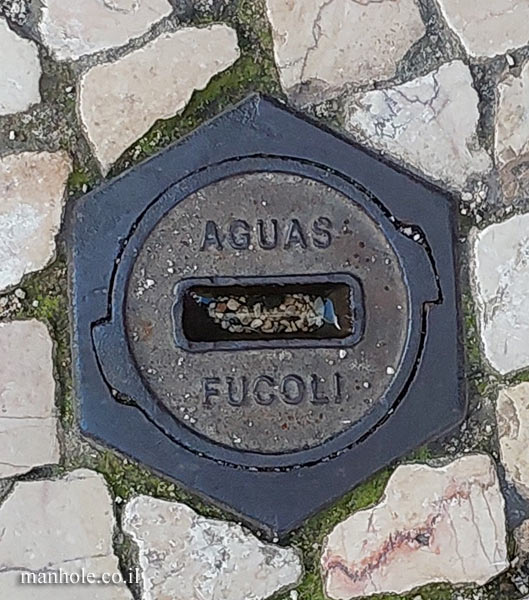 Lisbon - Small water cover surrounded by a hexagonal frame