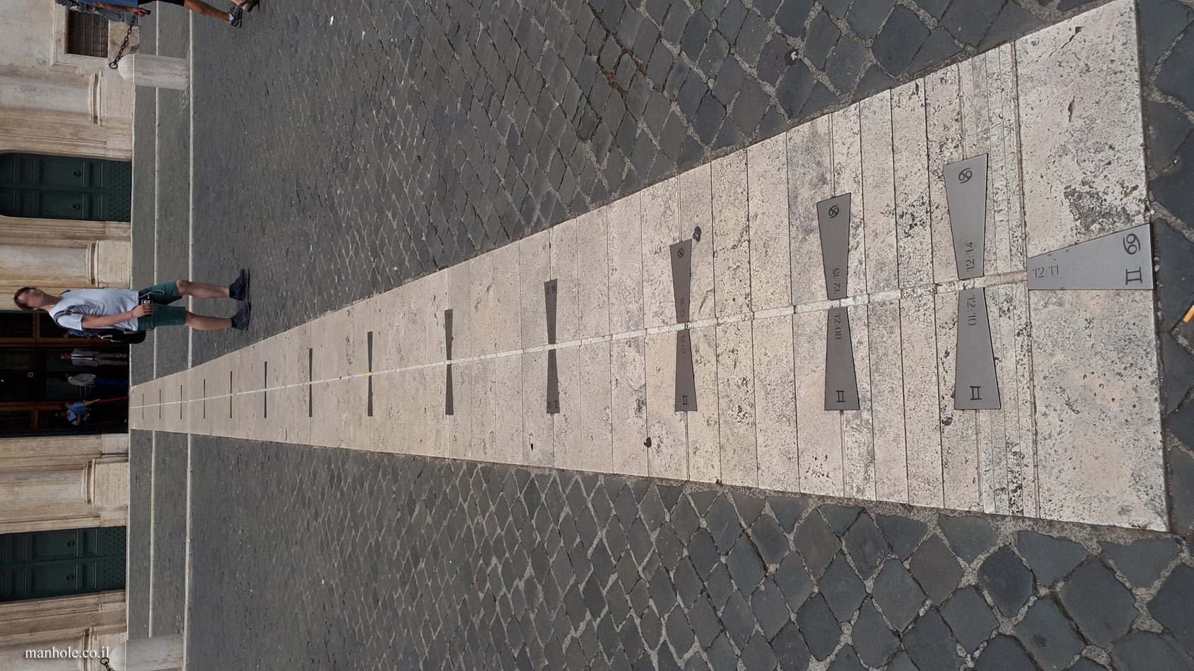 Rome -  Obelisk of Montecitorio - Solare - sundial