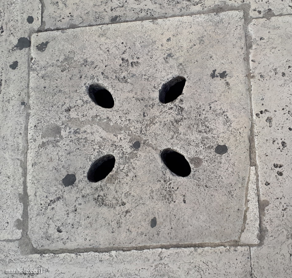 Rome - Spanish Steps - Cover with holes shaped like leaves