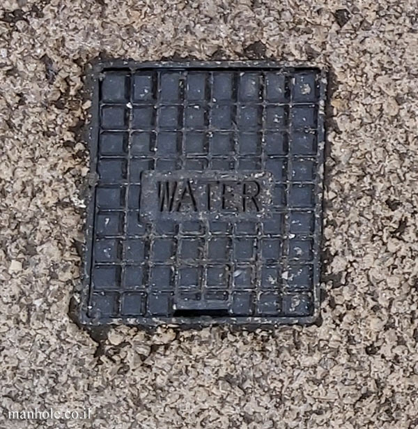 Oxford - a very small square water cover with a background of slots