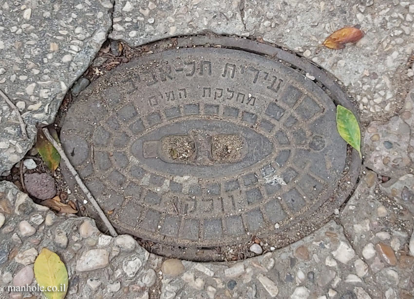 Lid belonging to the Tel Aviv Water Department in the Ramat Gan center