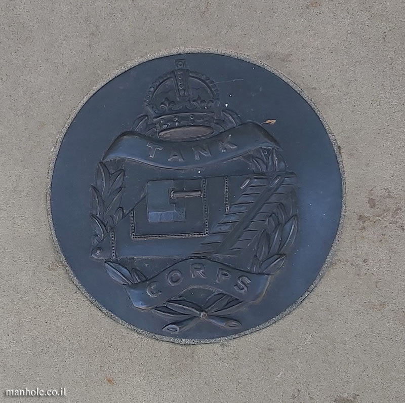 London - A plaque before the Royal Tank Regiment Memorial (4)