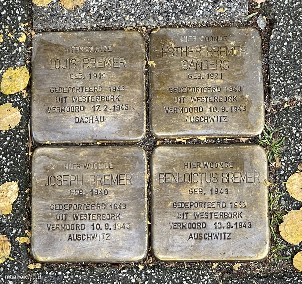 Rotterdam  - "Stumbling stone" - Memorial plaques for the Bremer family