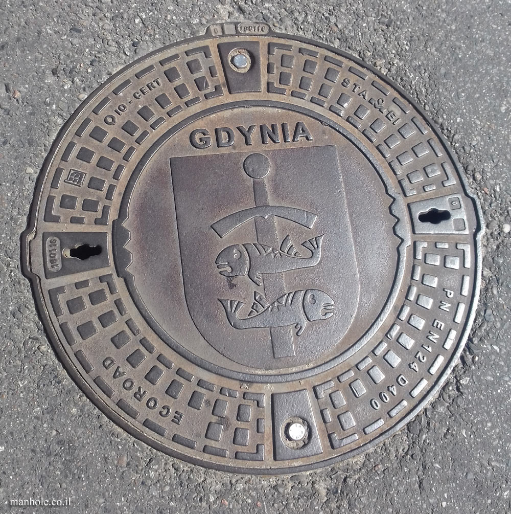 Gdynia - a cover with the city emblem in the center