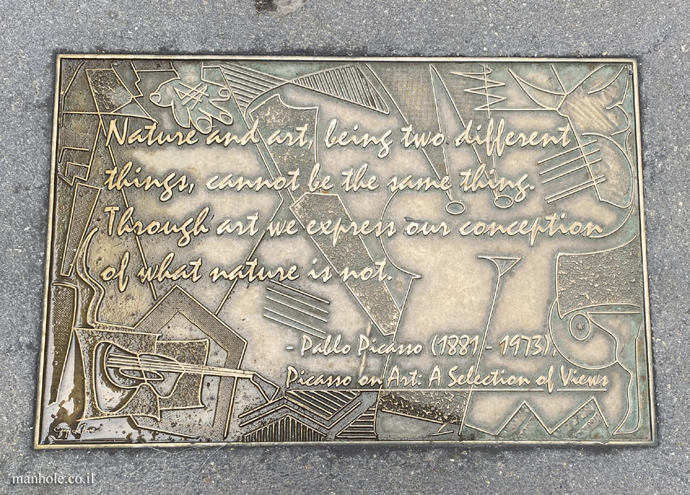 New York - Library Walk - Quote from "Picasso on Art: A Selection of Views" by Pablo Picasso
