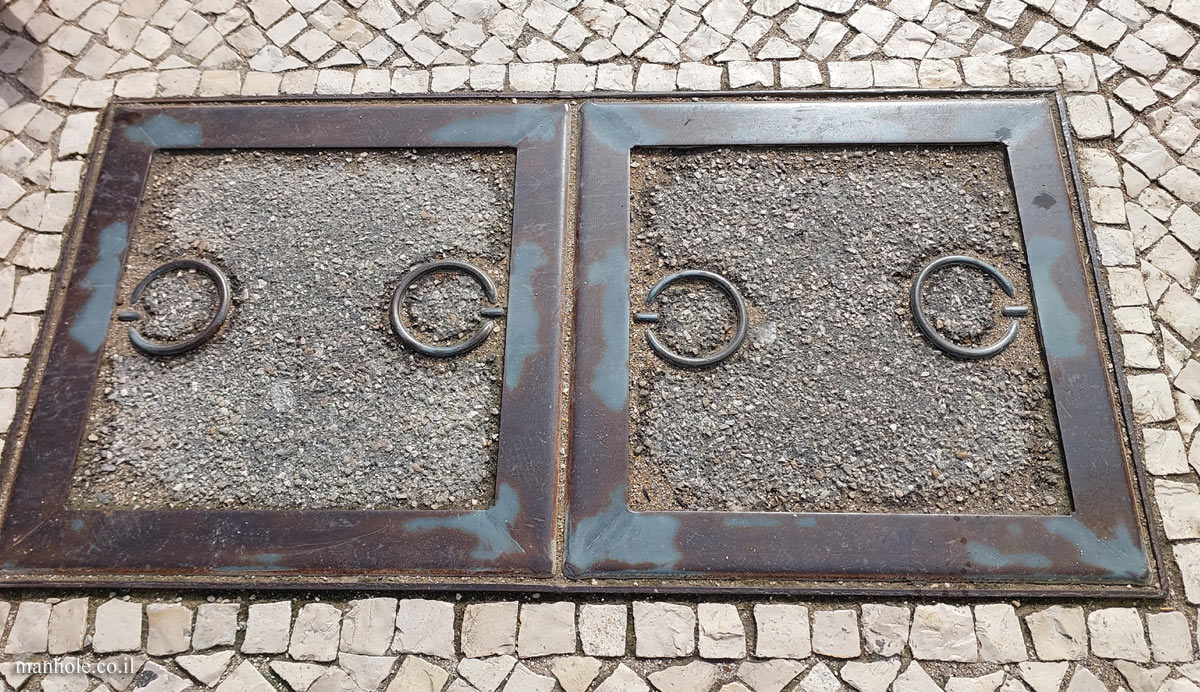 Lisbon - modular lid with 2 lifting rings in each part