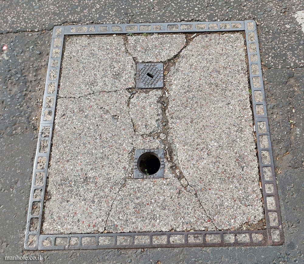 London - concrete lid with two small lids