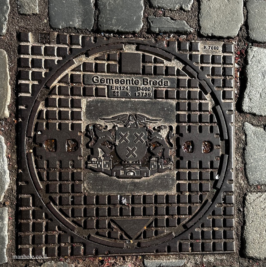 Breda - Cover with the emblem of the city surrounded by squares (2)