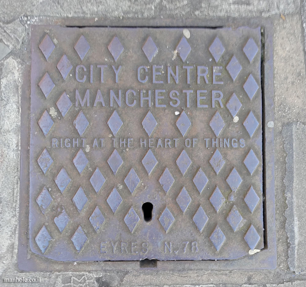 Manchester - a cover with a background of rhombuses