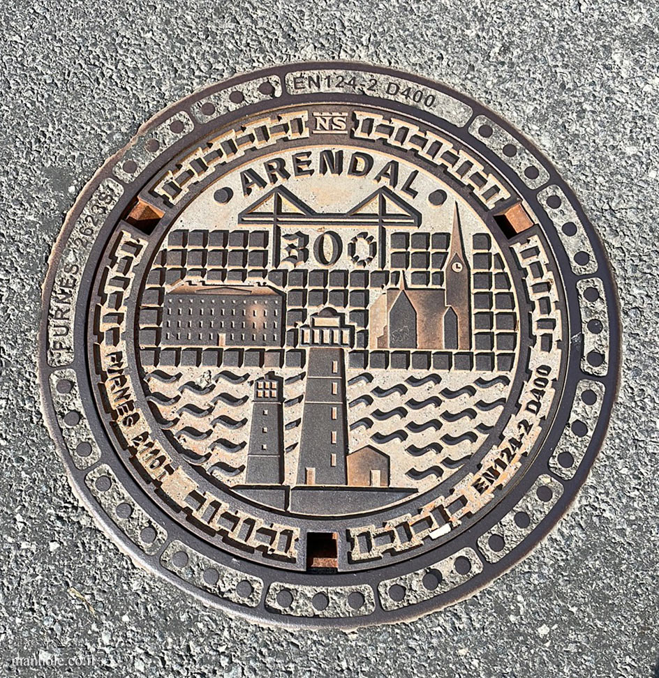 Arendal - a cover marked with 300 years for the city