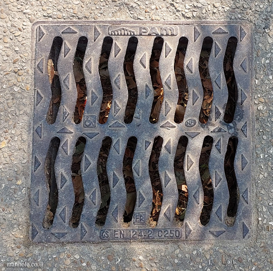Paris - drain cover with curvilinear drainage grooves