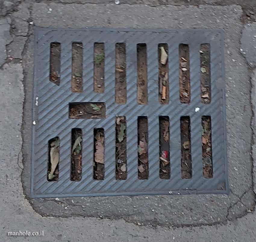 Paris - drain cover with diagonal stripes between the drain slots